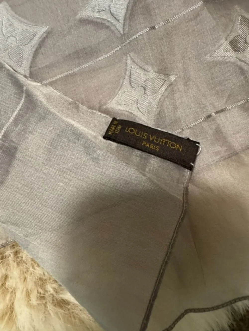 Louis Vuitton Grey Organza scarf - LOVELY!!