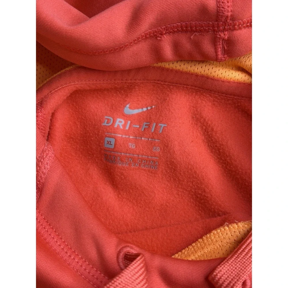 Womens Nike Dri-fit size XL Orange Pullover Hoodie Sweatshirt
