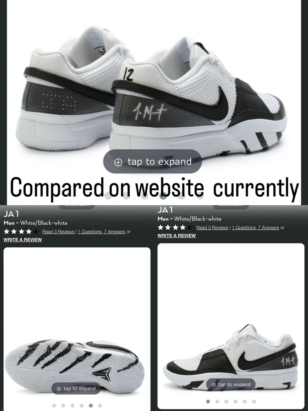Nike JA 1 Men - White/Black-white **NEW**