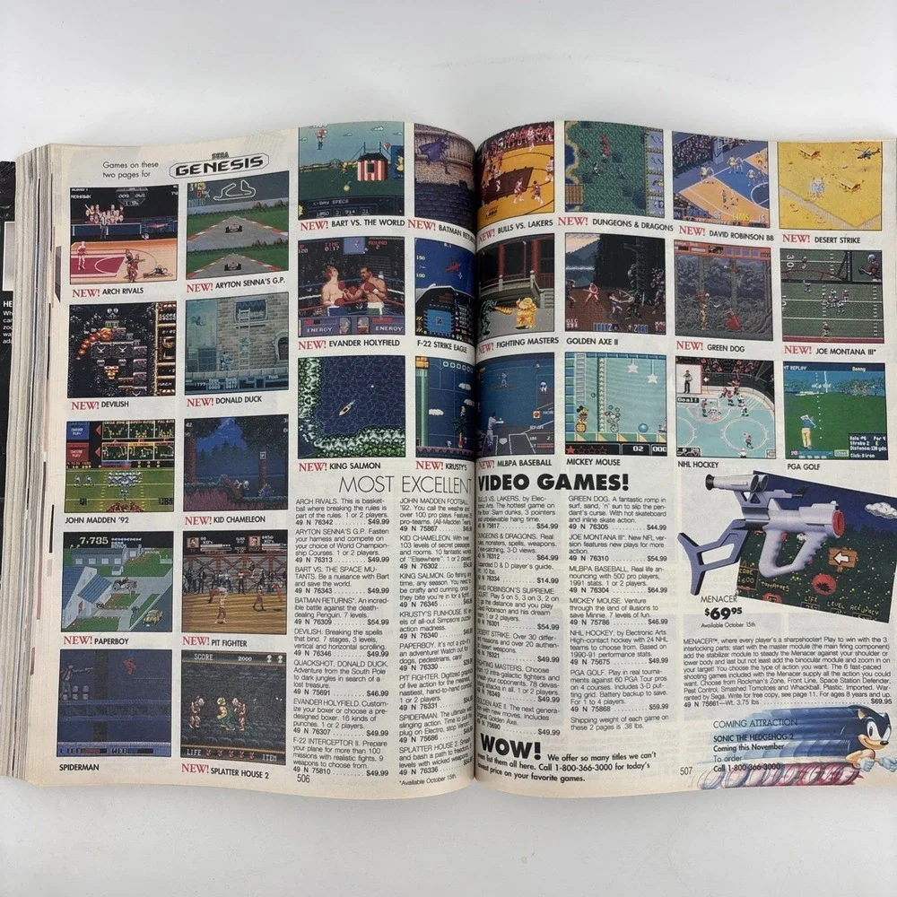 Sears 1992 Catalog The Great American Wish Book Barbie Sega Atari Christmas VTG
