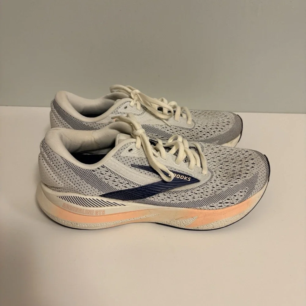 Brooks Adrenaline GTS Shoes Womens Size 10 Gray Blue Running 1204261B140