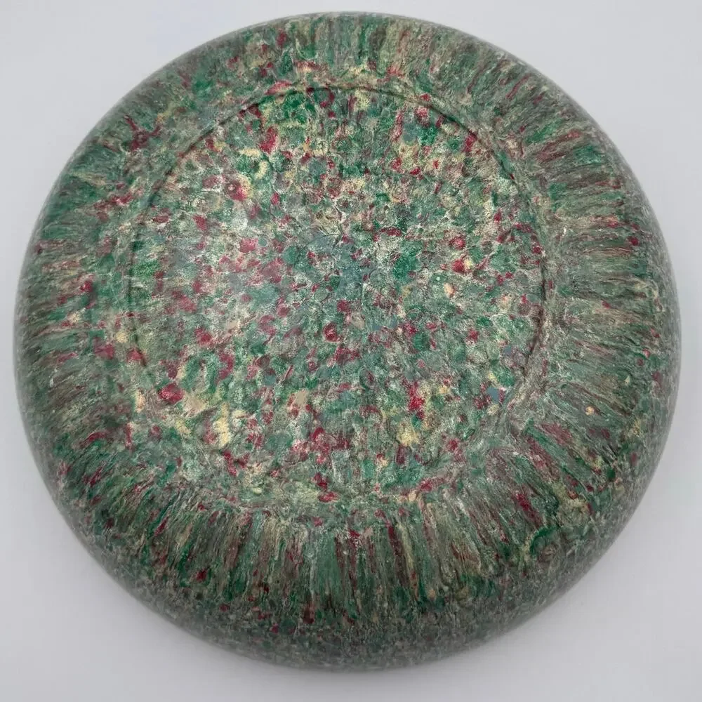 Vintage Green Confetti Melamine Mixing Bowl Speckled Melamac Salad Serving 11.5