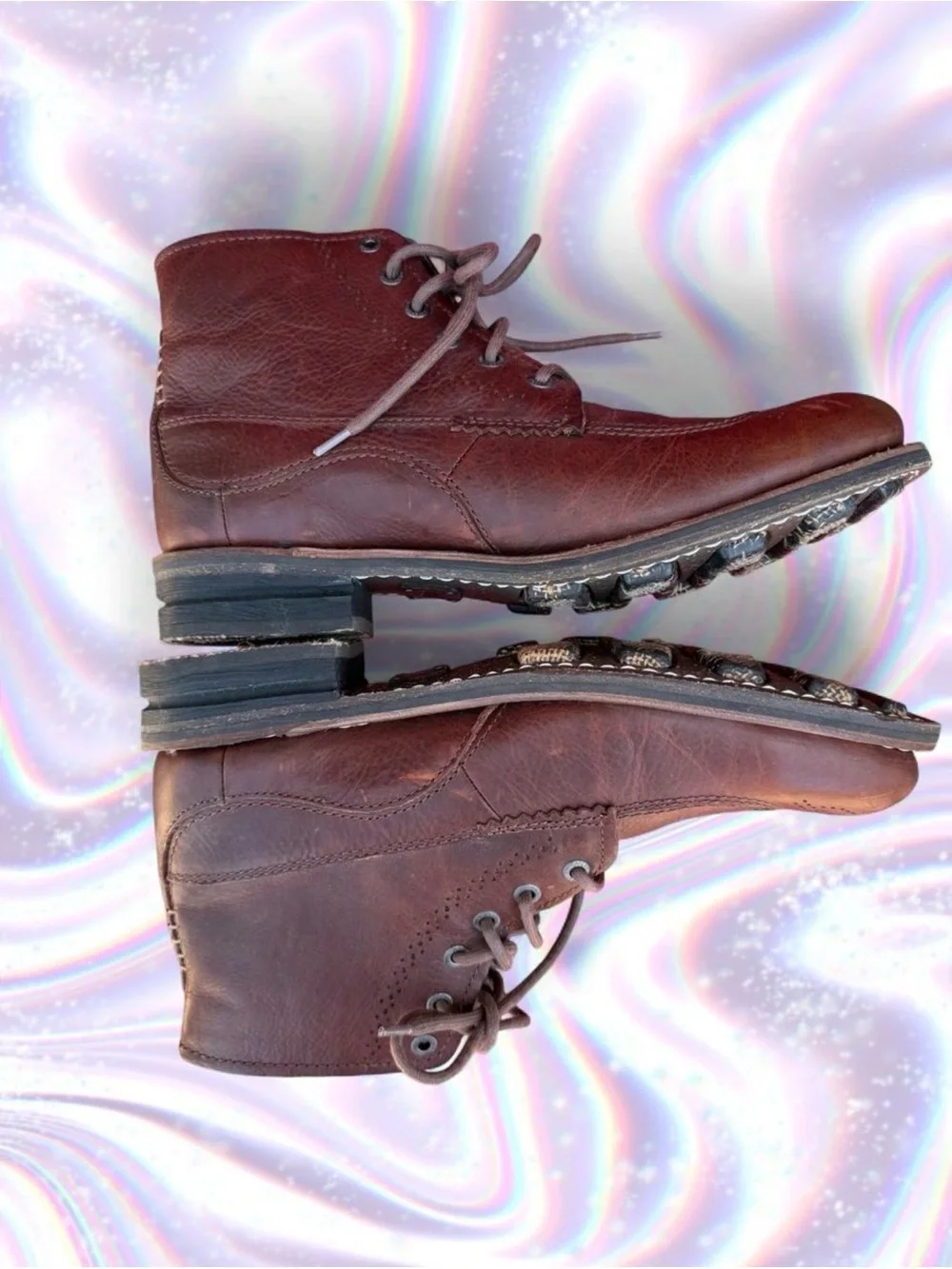 Caterpillar Men's Tan-Brown Leather Chukka Lace-Up Boots