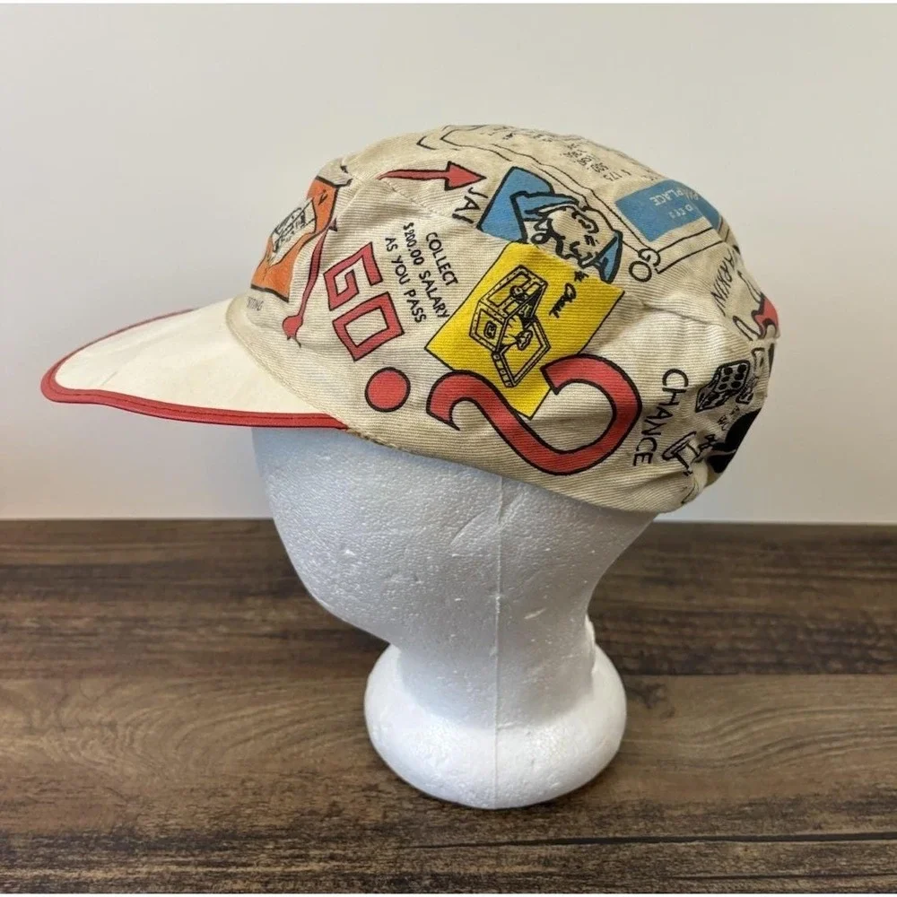McDonald's Employee Monopoly Hat Cap Boardwalk Tokens Hotels Railroad