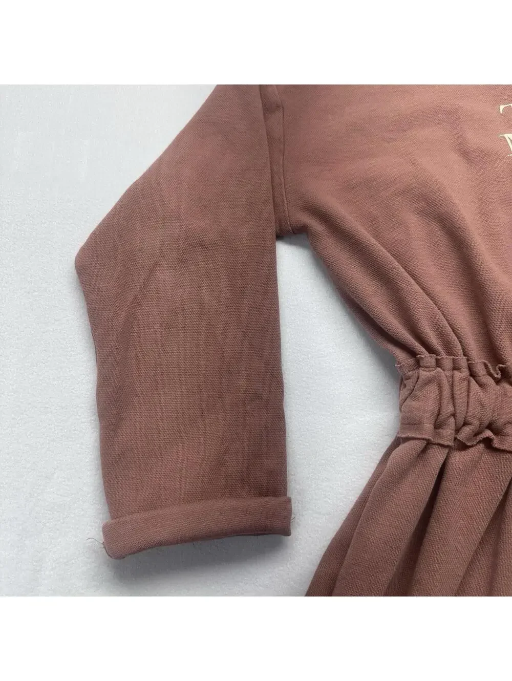 Zara Kids T-Shirt Dress Girls 11/12 Mauve Tout est Magique Long Sleeve Knit