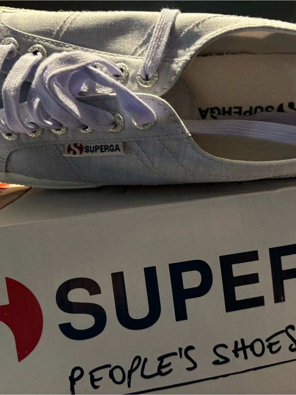 Superga womens Low-Top Canvas Sneakers in chambray