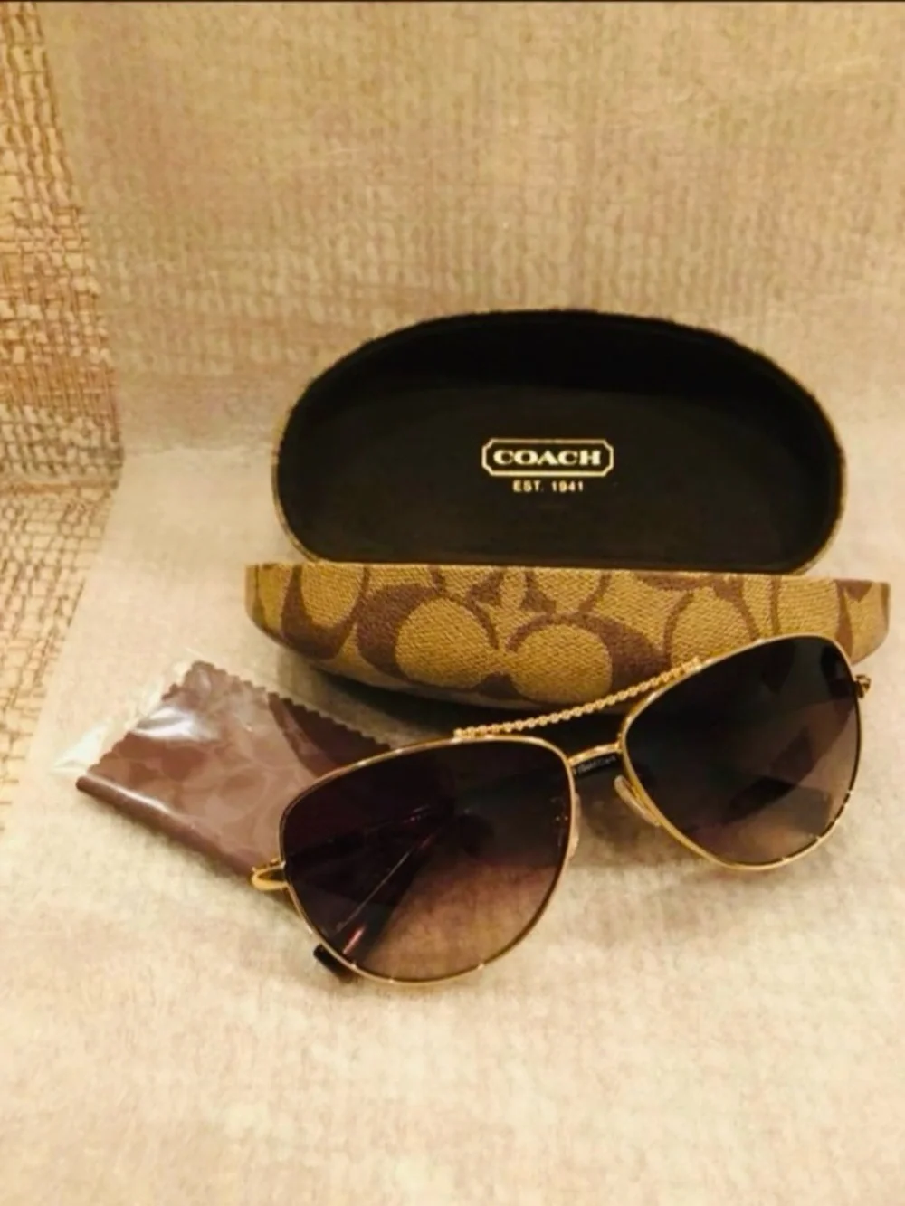 Coach aviator sunglasses