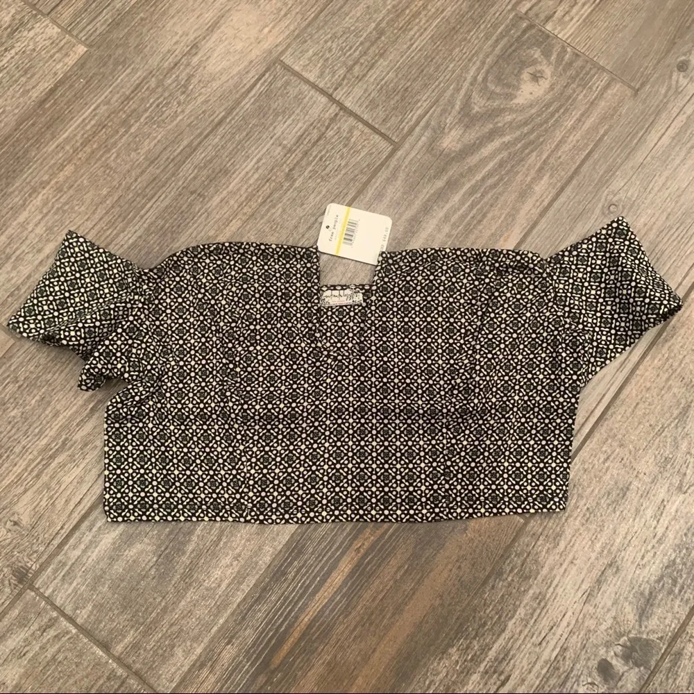 Free People Lucky Now Brami Off Shoulder Crop Top