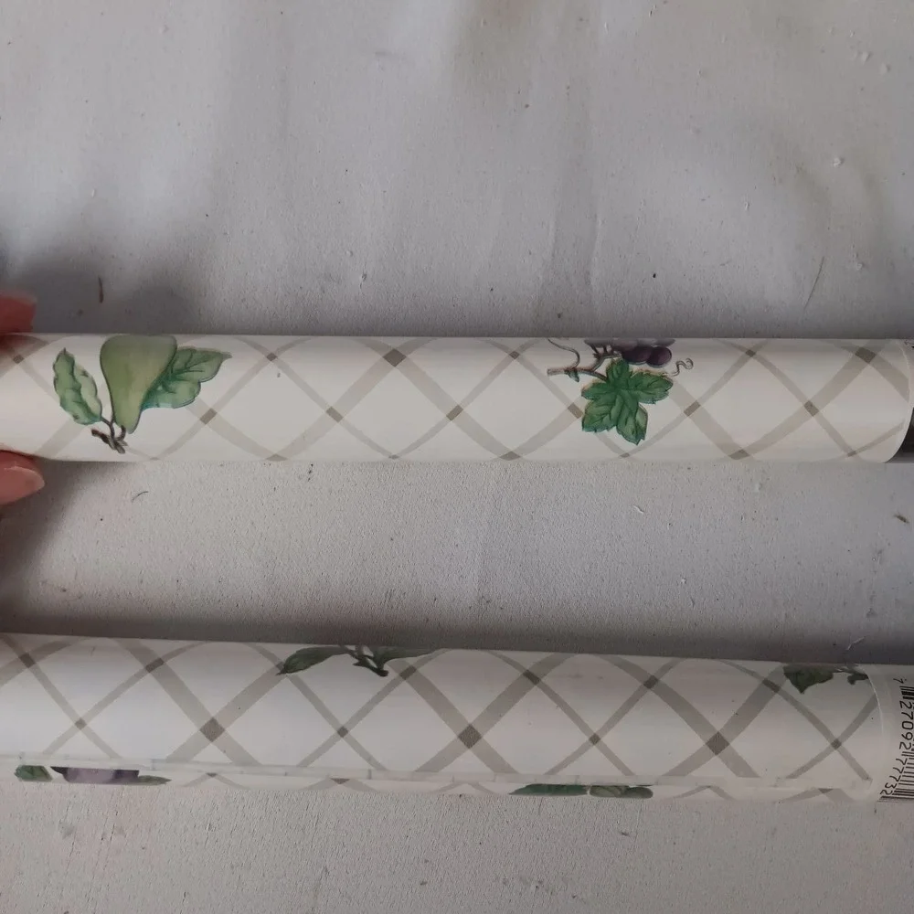 Griptex Perfect Shelf Liner Fruit Veggie Cottagecore Lot 2 Rolls 18