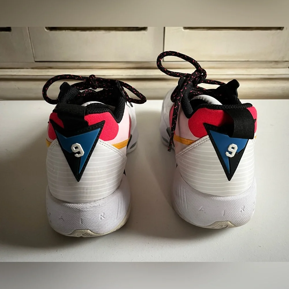 Women’s Nike Jordan Zoom 92 White Black Siren Red Yellow Shoes Sneakers 7.5