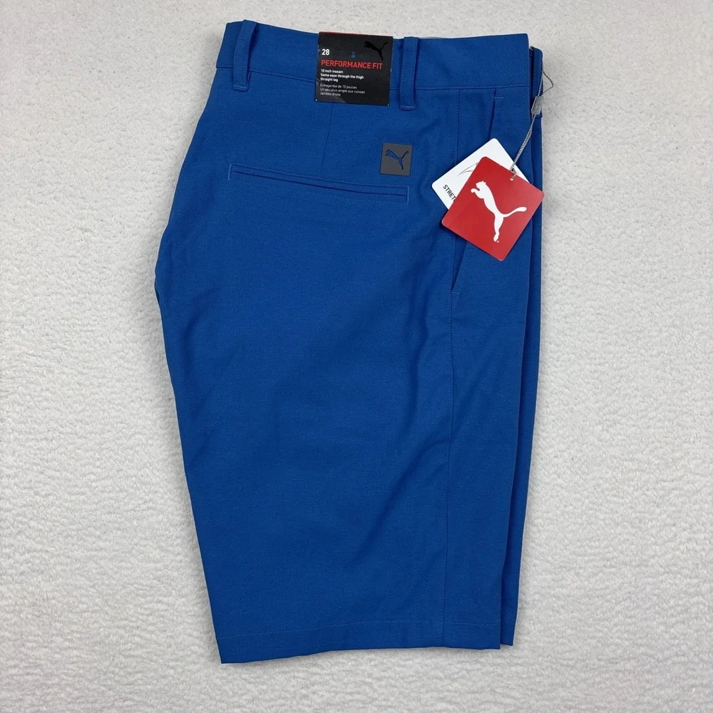 NEW PUMA‎ Mens 'Jackpot' Performance Shorts Size 28 Blue Stretch Lightweight NWT