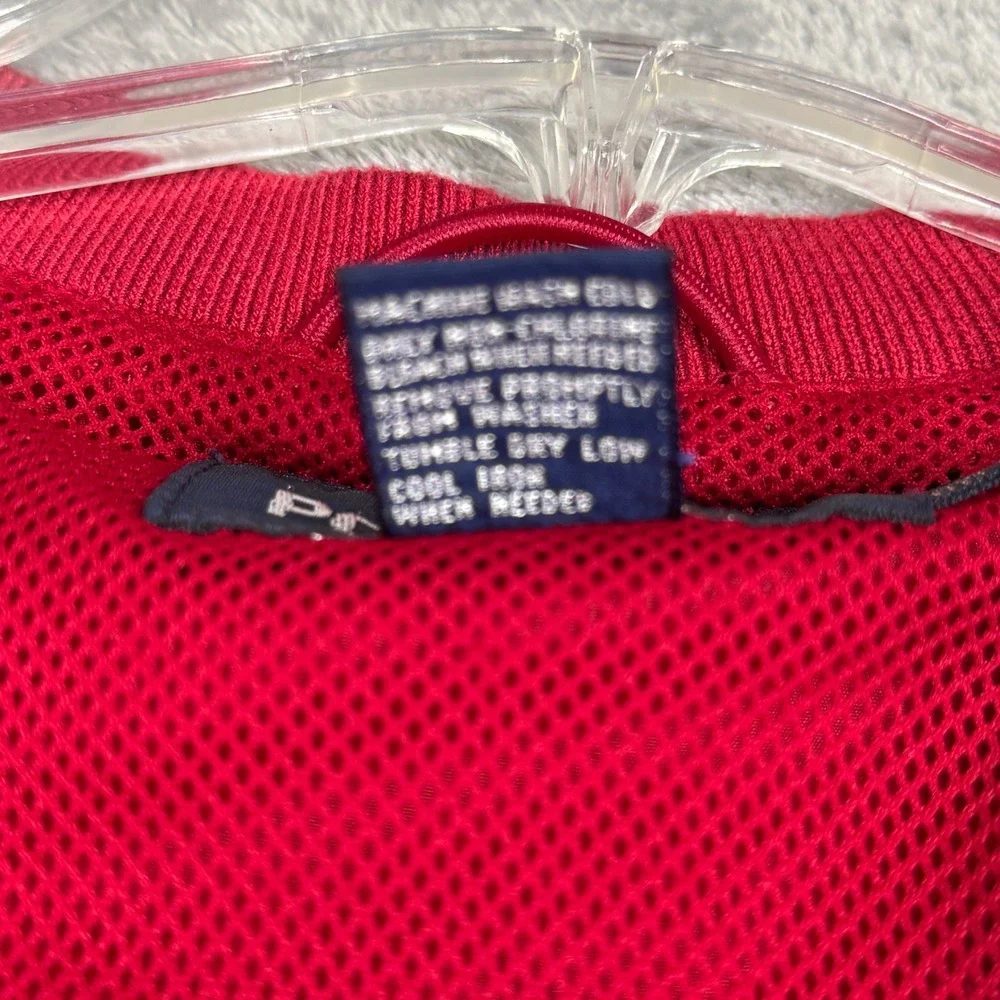 Polo Golf Ralph Lauren Pullover Jacket Mens L Red‎ Short Sleeve Windbreaker