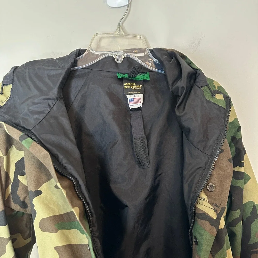 Log House Designs Gore-Tex Best‎ Defense Camo Military Jacket Mens Small USA