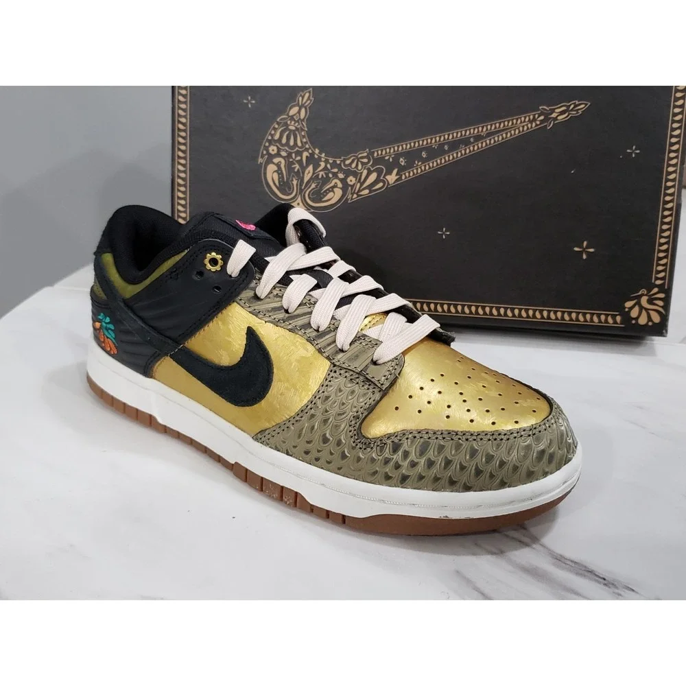 NEW Nike Dunk Low PRM Dia De Muertos | Women's Size 6.5 / Men's 5 | FQ8148-010