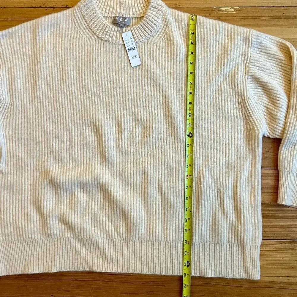 J. Crew Ribbed Cashmere Oversized Sweater. Size XXL. NWT.
