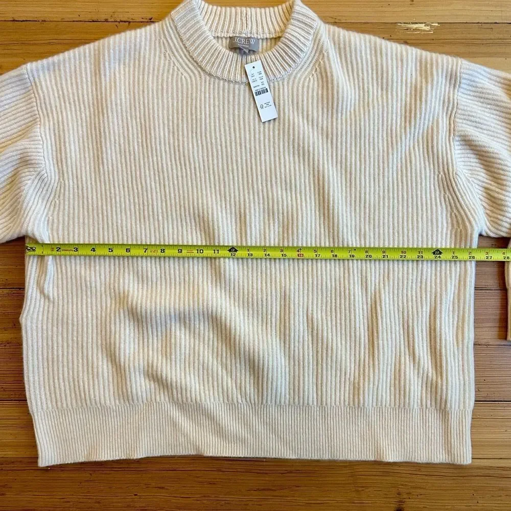 J. Crew Ribbed Cashmere Oversized Sweater. Size XXL. NWT.