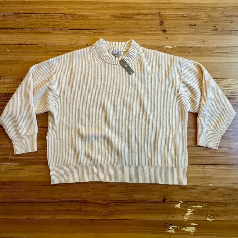 J. Crew Ribbed Cashmere Oversized Sweater. Size XXL. NWT.
