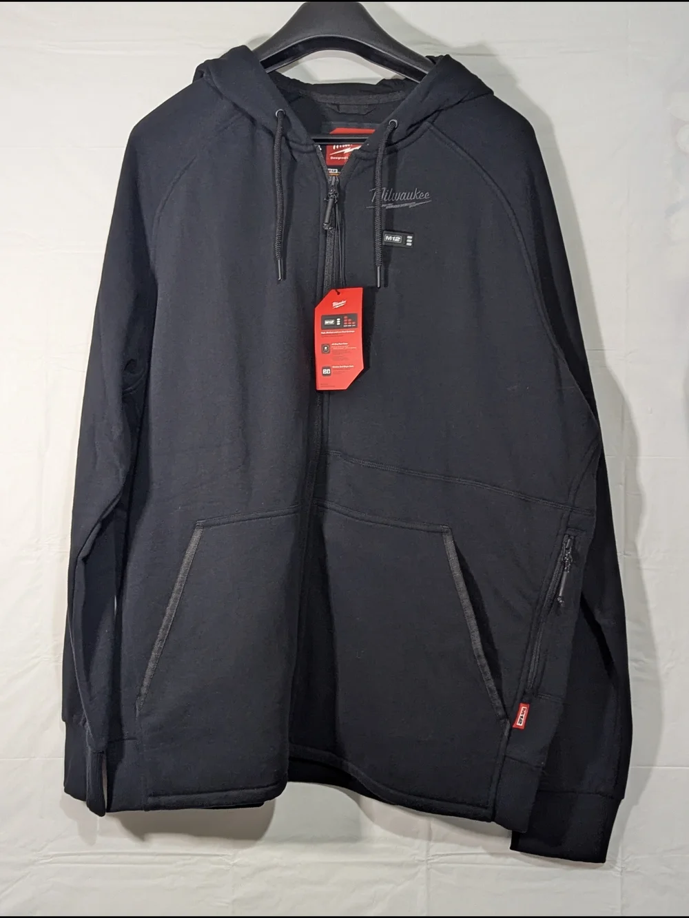 Milwaukee M12 Heated Hoodie Jacket 2X Black Full Zip w/ Battery & Charger NEW