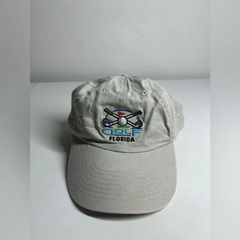 Florida State Golf Hat Mens Adjustable Gray Strap Back Cap Golfing Sports Logo