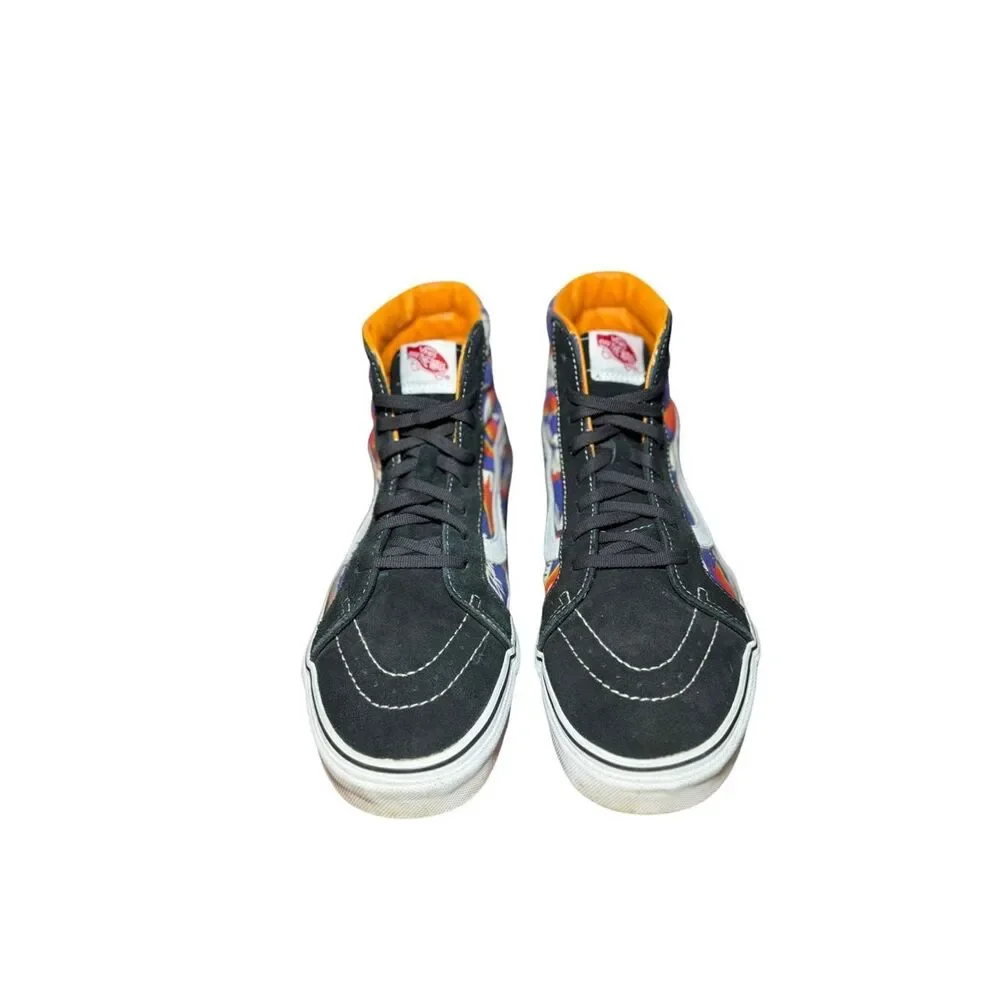 Vans High-Top Sneaker in Black, Purple & Orange Floral