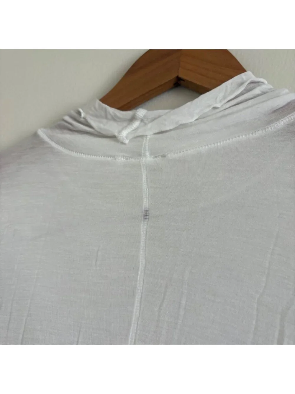 Free People Intimately Sheer Jersey Turtleneck Long Sleeve Shirt White Size L