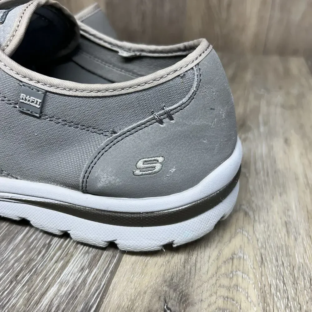 Skechers Relaxed Fit 64107 Gray Suede Memory Foam Men's US Size 12 Shoes