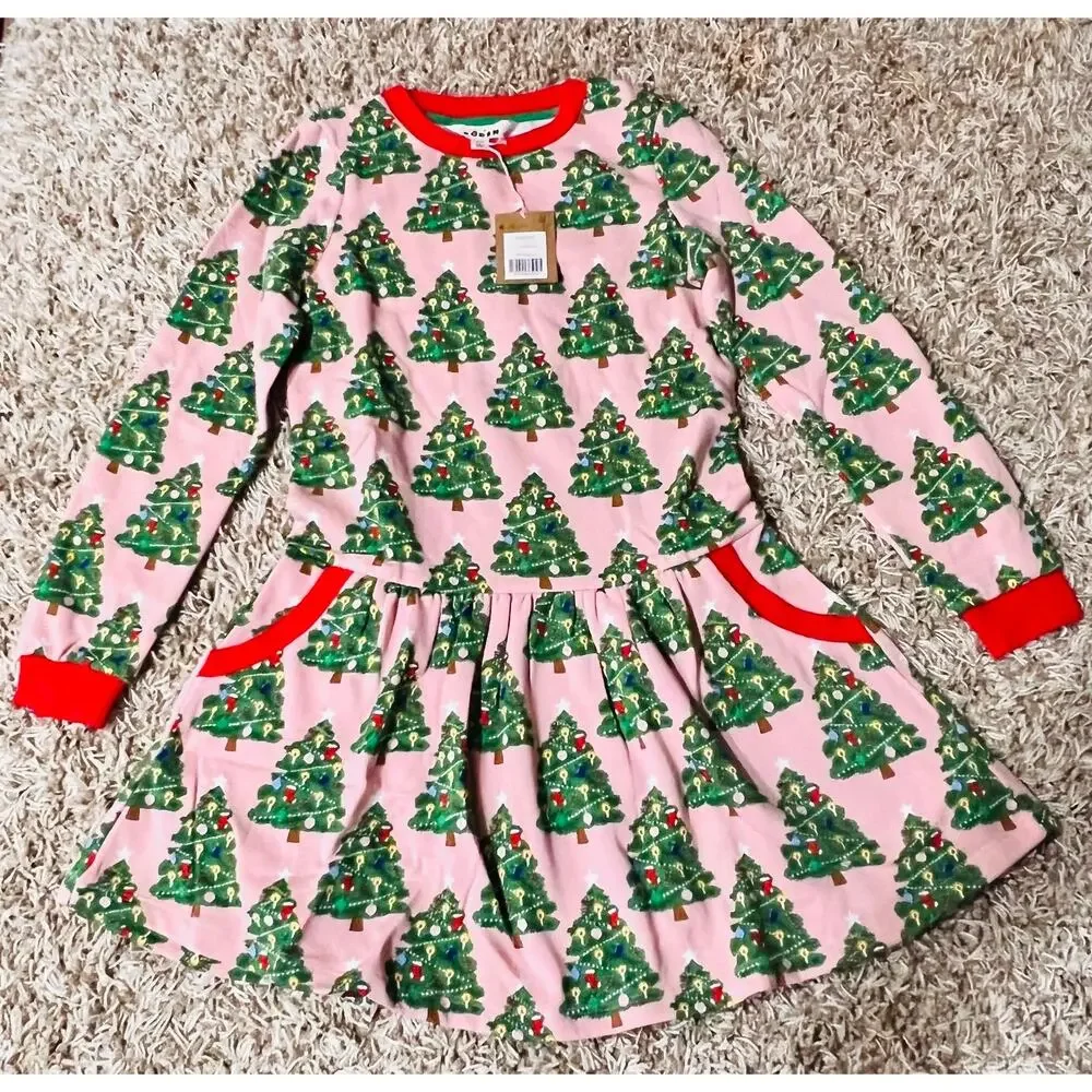 NWT❤️Mini Boden Cosy Printed Sweatshirt Dress sz11/12Y