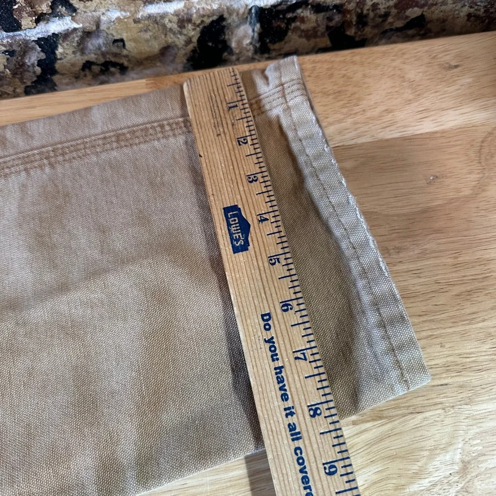 Carhartt Carpenter Pants Brown Canvas adjustable waist Boys 12 (26x25.5)