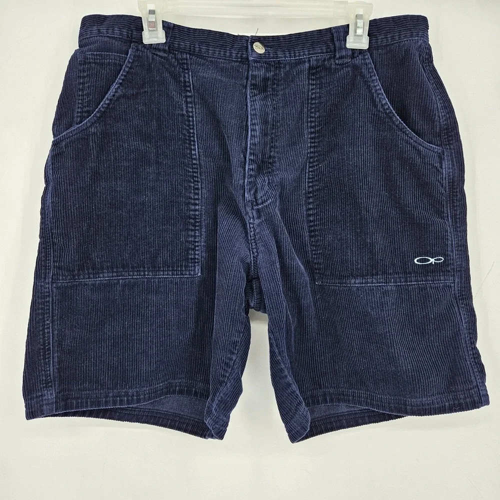 Vintage OP Ocean Pacific Shorts Mens 36 Blue Corduroy Casual Outdoors Preppy