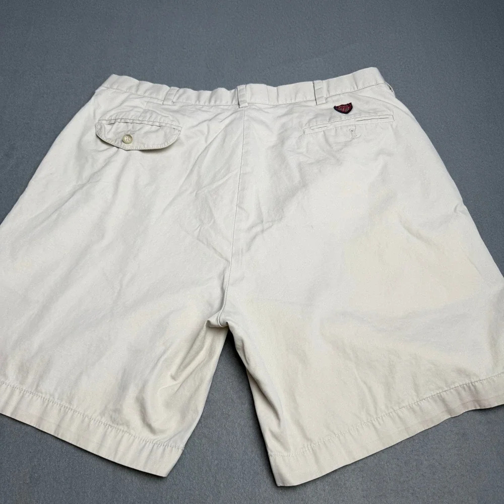 Polo Golf Ralph Lauren Mens 38 Classic Golf Short Beige Pleated Cotton Twill