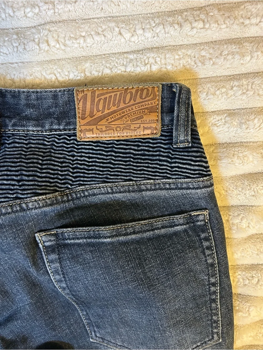Slim Fit Men's Biker-Style Jeans in Dark Gray