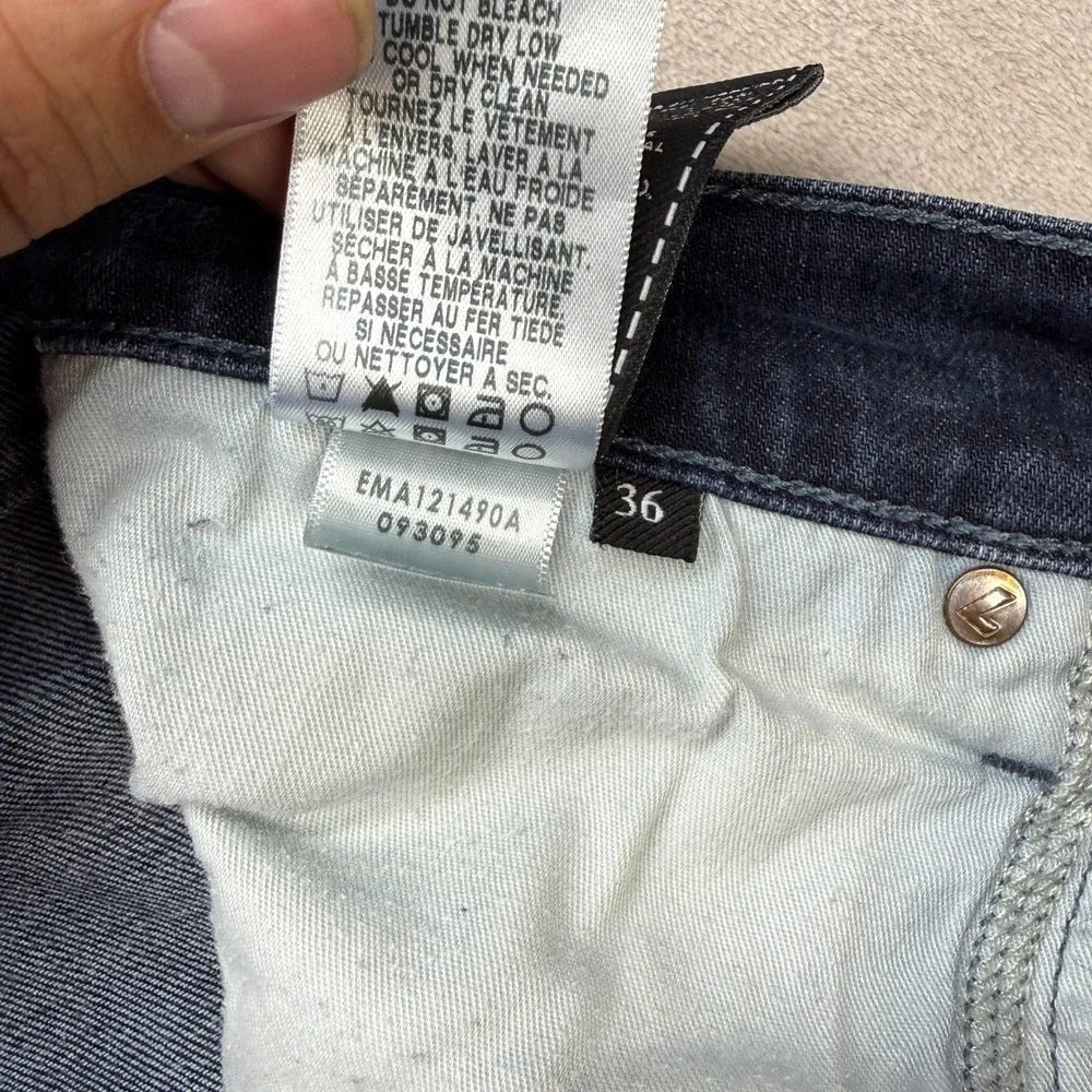 7 For All Mankind The Straight Jeans Mens 36x28 Dark Blue Luxe Performance Denim