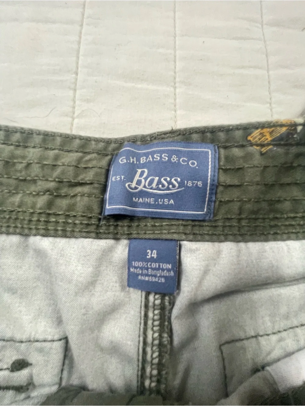 Bass Beer Mug Print Cotton Cargo Shorts 34
