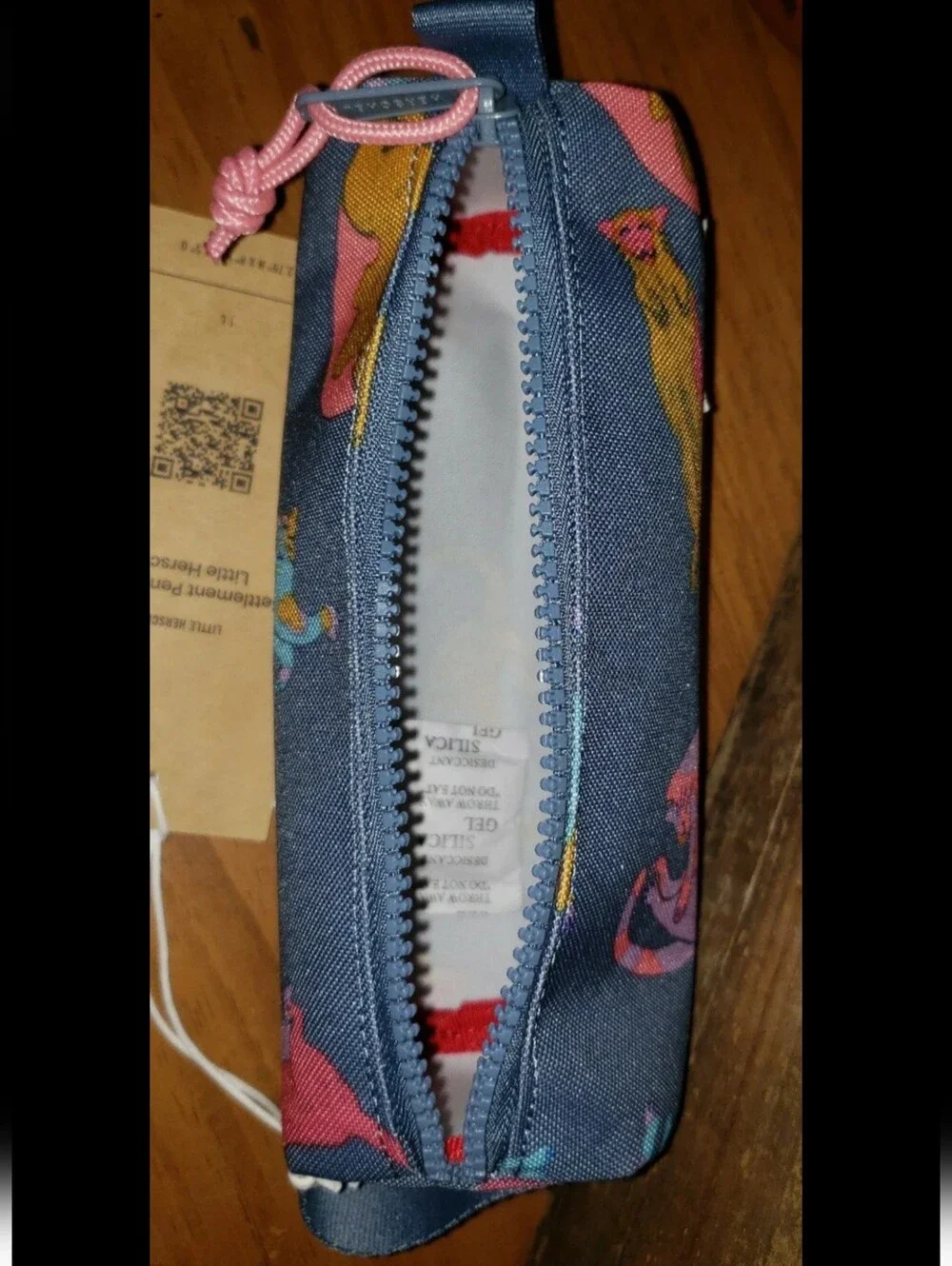 Herschel Dusty Blue Lazy Cat Settlement Pencil Case Little Herschel