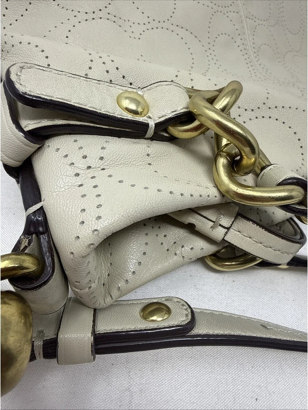 Coach Brooke Convertible Leather Shoulder Hobo bag  Ivory