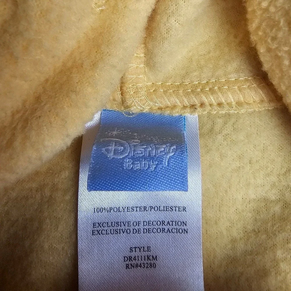 Disney Baby Winnie the Pooh Fleece Pajamas Sleepsuit Footie‎ Hooded  24 Months