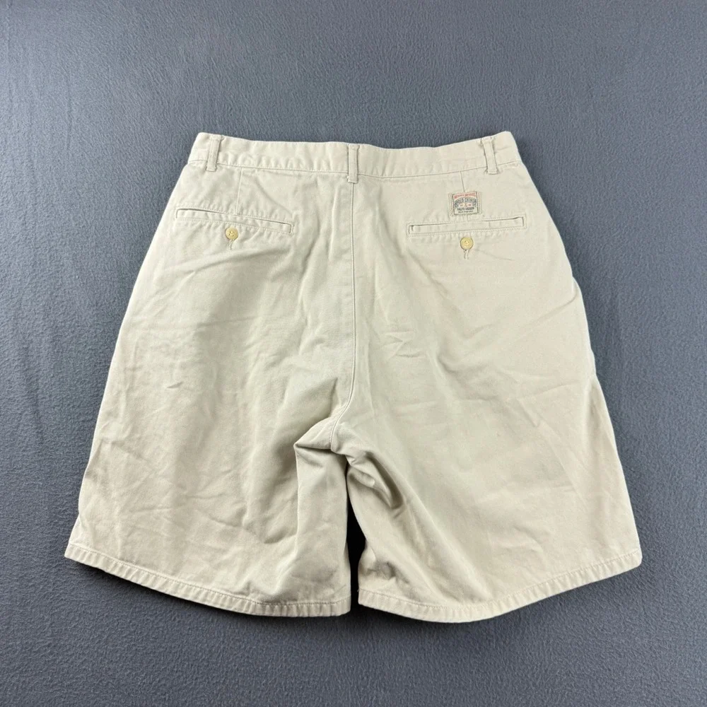 Vintage Polo Ralph Lauren Shorts Men's 31 (Fits 30) Beige Double Pleated 9