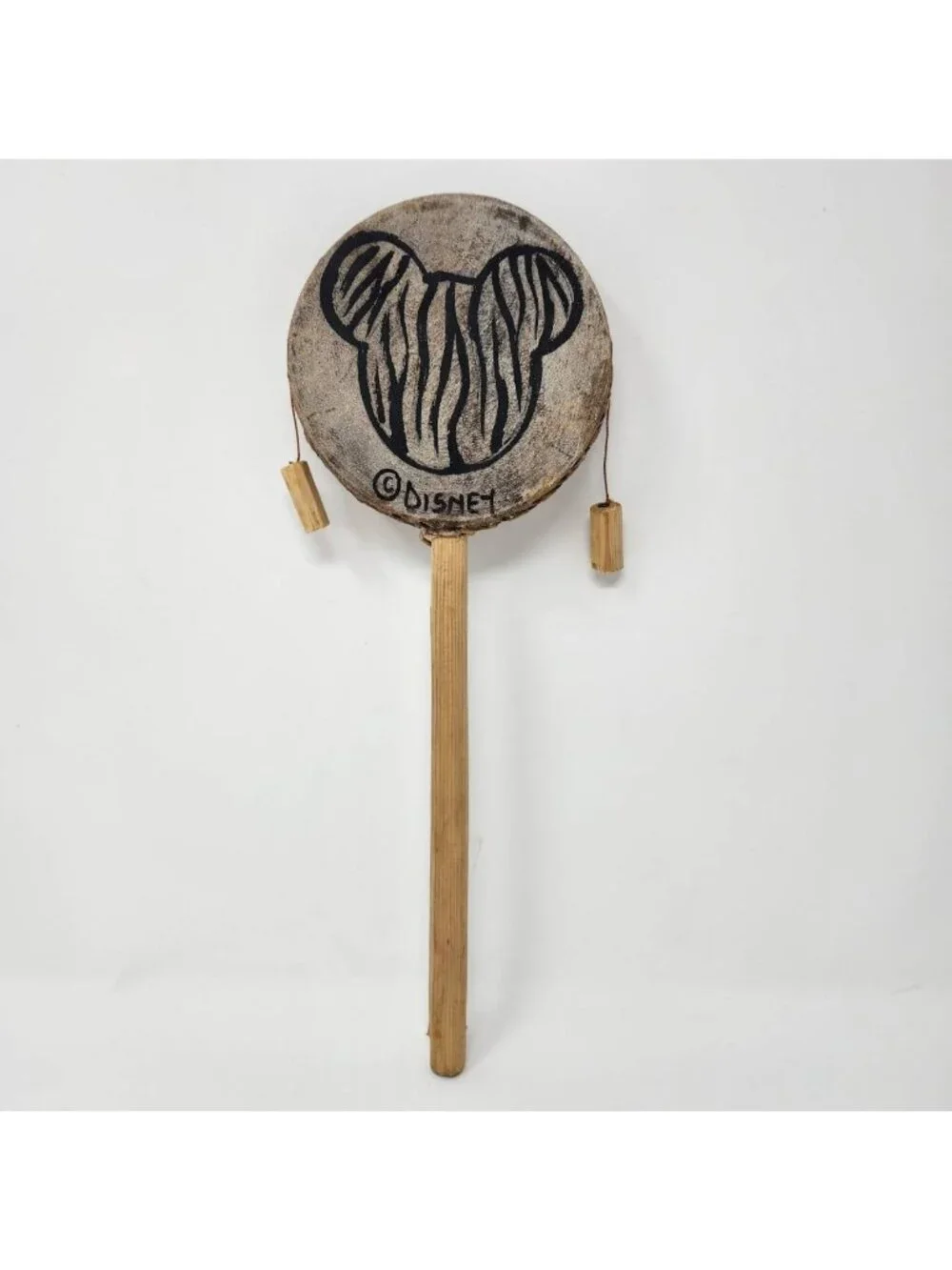 Walt Disney World Resort Animal Kingdom Tribal Zebra Mickey Mouse Spin Hand Drum