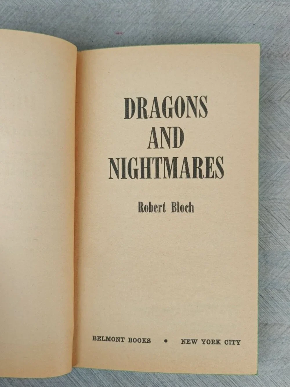 Dragons And Nightmares Robert Bloch Paperback 1969 Vintage Fantasy Horror