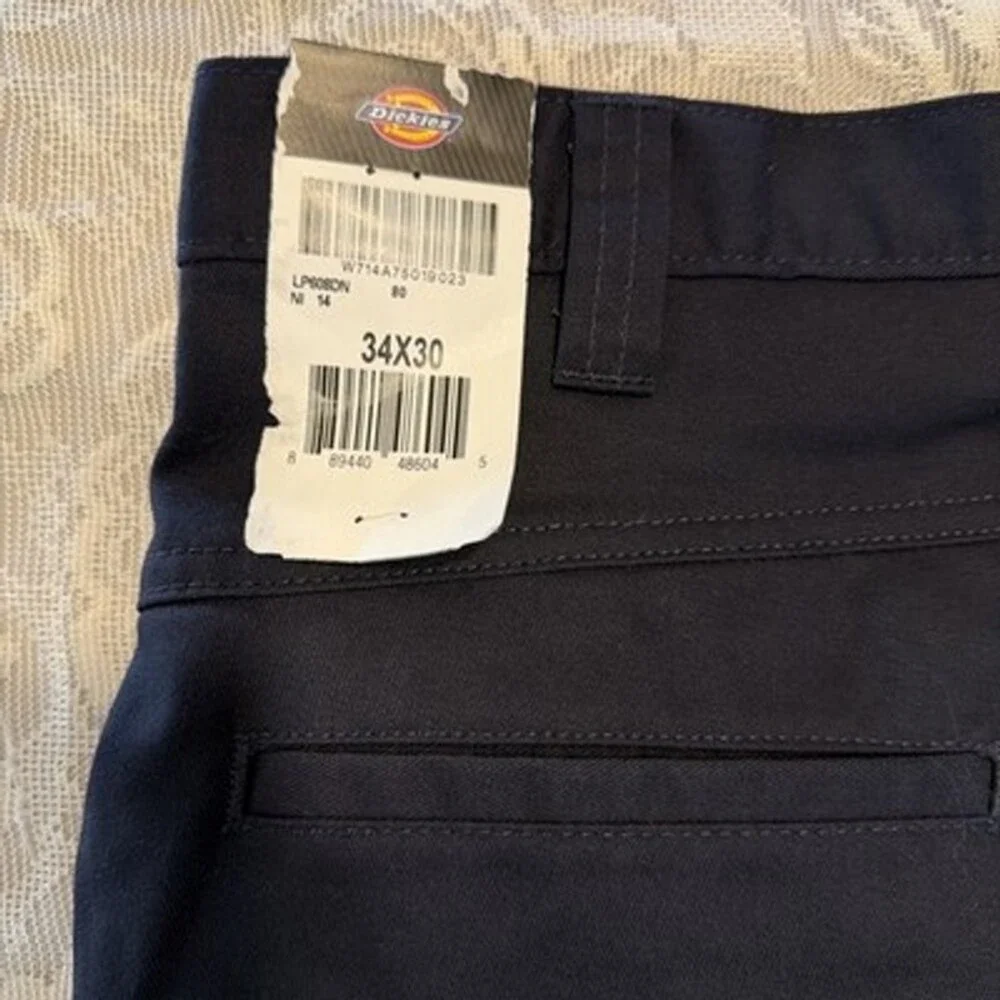 NWT Dickies Mens Flex Regular Fit Straight Leg Work Cargo Pants Navy 36”/29”
