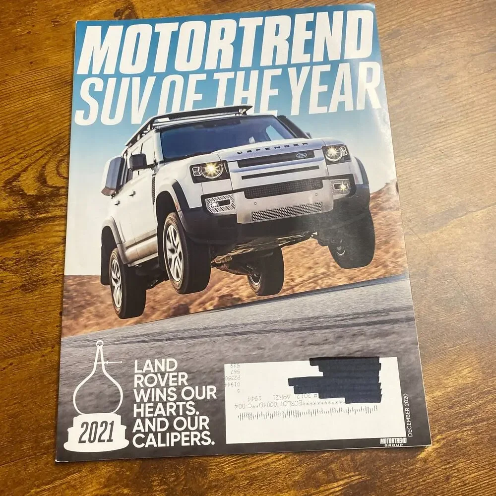 Motor Trend December 2020 SUV of the Year
