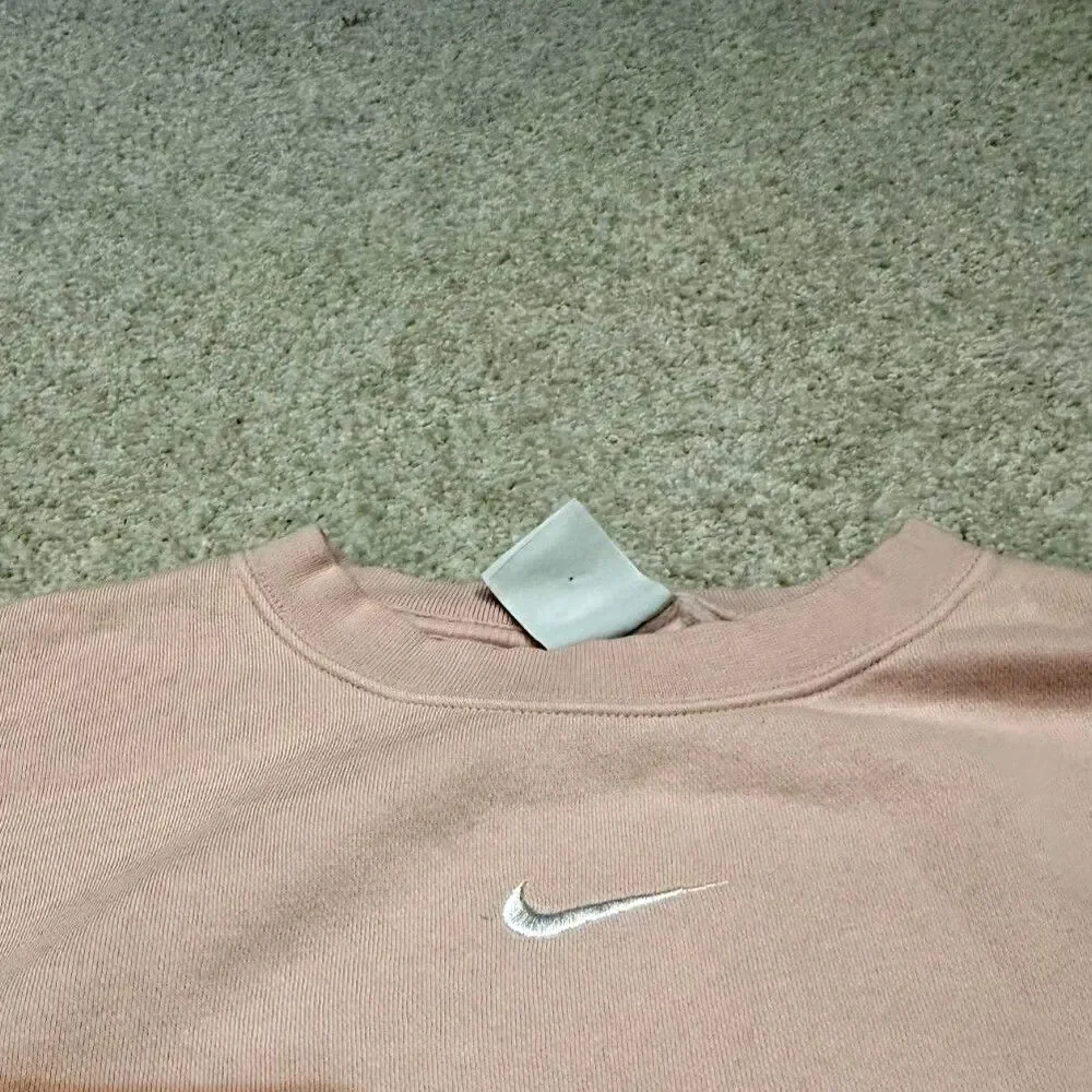 Nike Phoenix Fleece Oversized Crewneck Sweatshirt Light Pink Size S