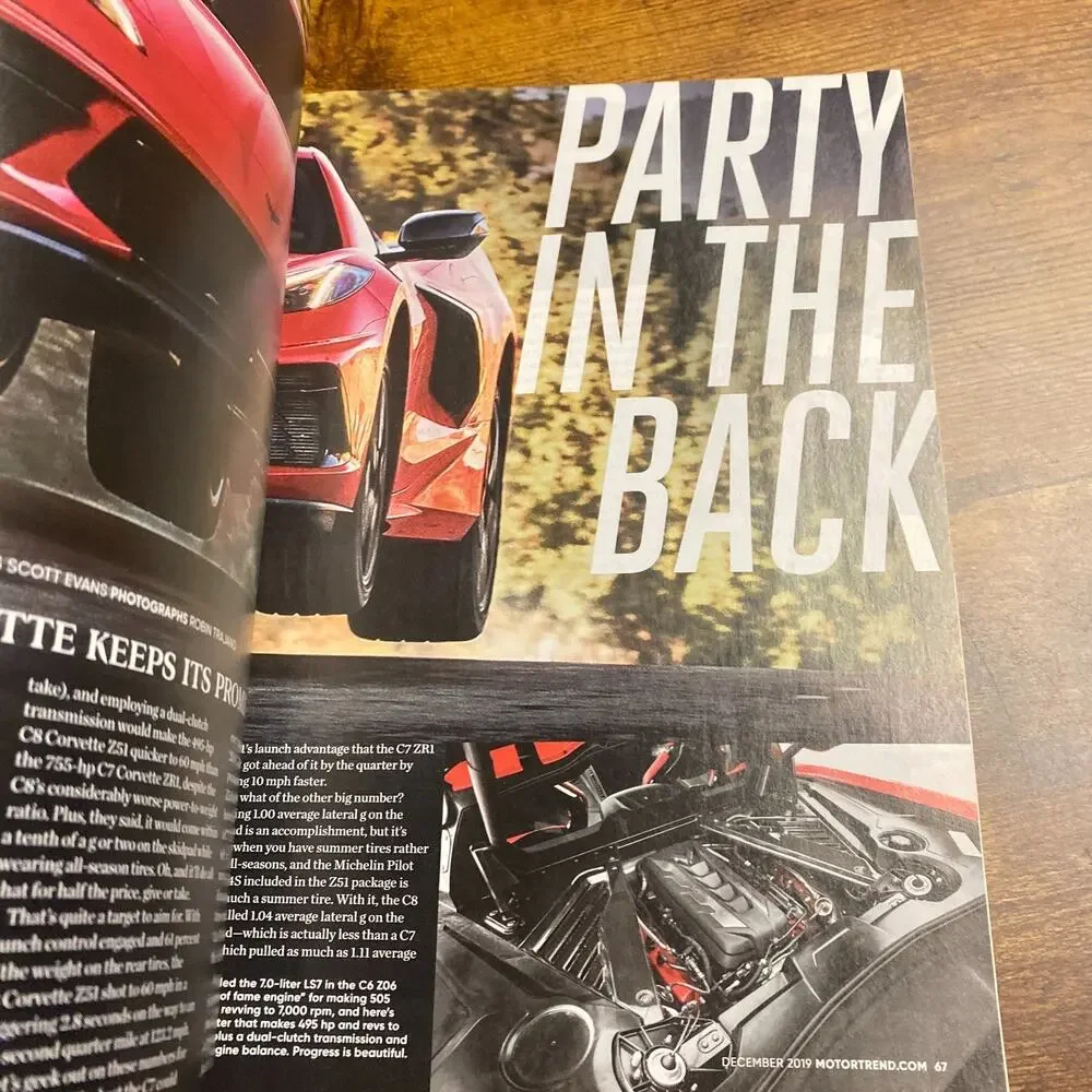 Motor Trend Magazine Dec 2019 Corvette Z51