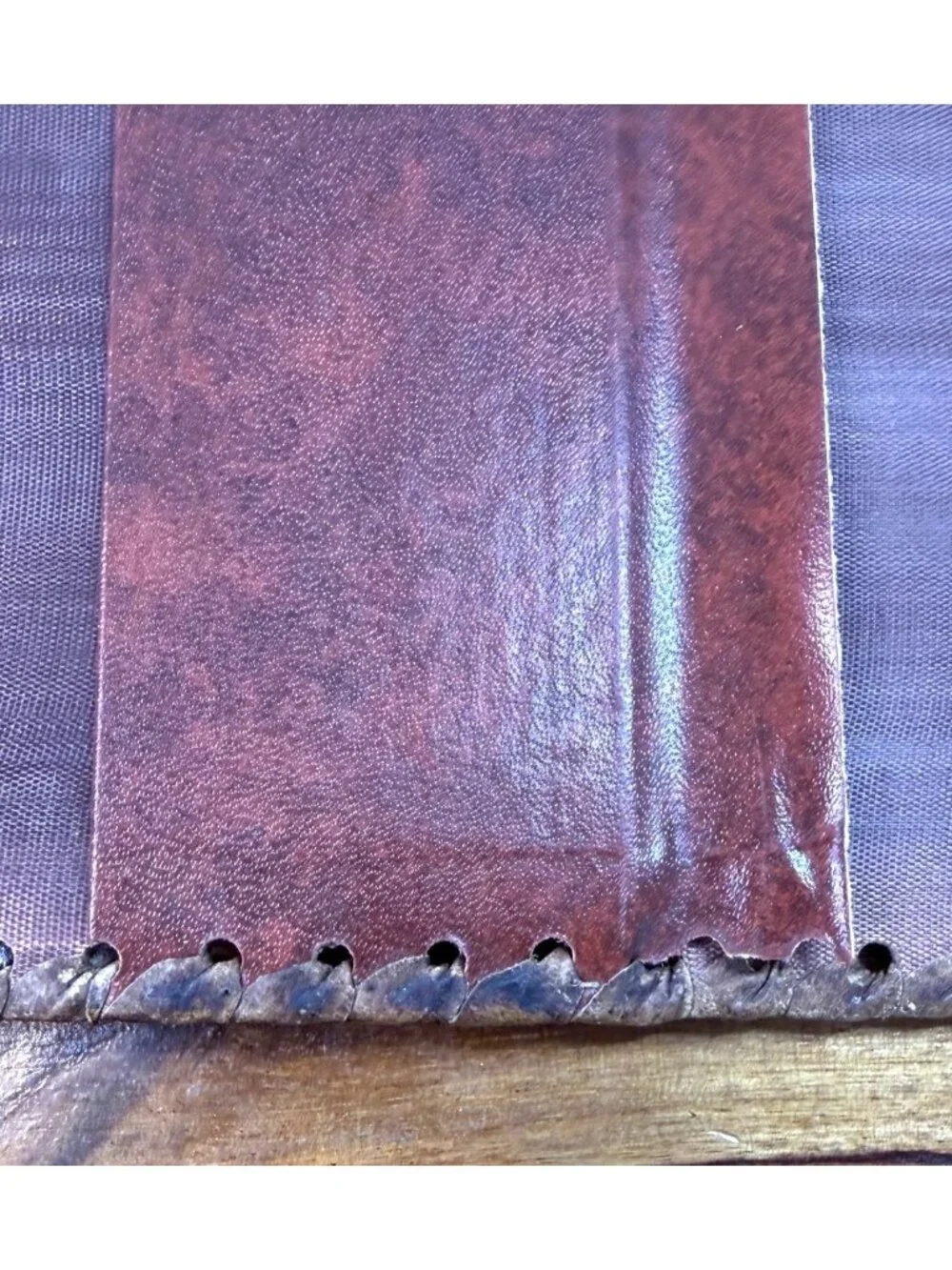 Vintage Hand-Tooled Leather like Nautical Scrapbook Photo Album - Galleon Ship D