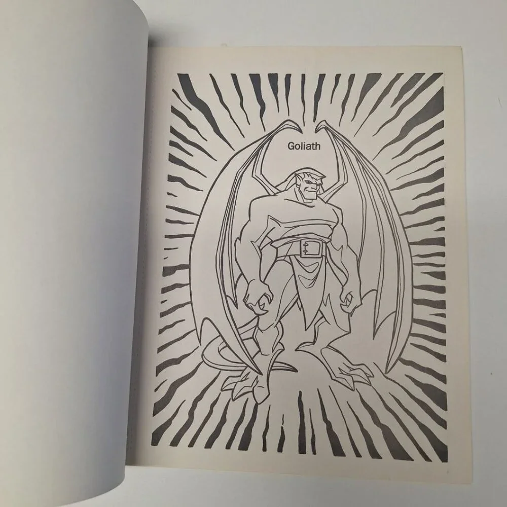 Gargoyles Activity Coloring Book Marker Paint Crayon Vintage 90s TV Show Cartoon