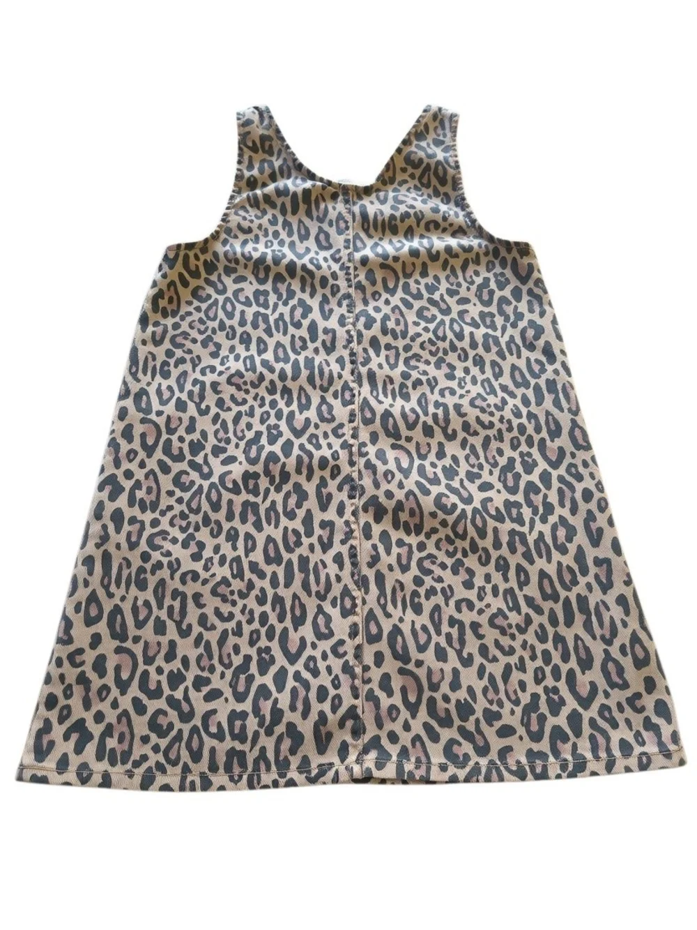 H&M Taupe and Black Leopard Print Dress
