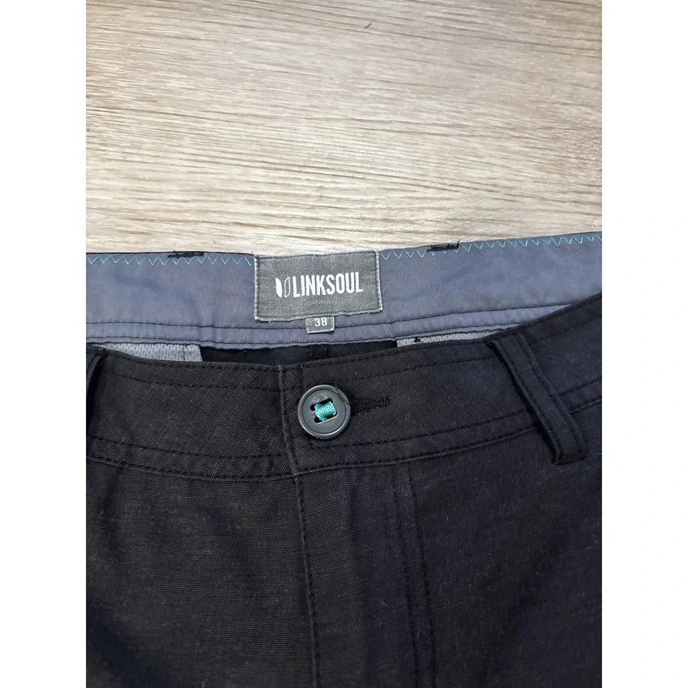 Linksoul Boardwalker Shorts Mens 38 Black Performance Stretch Chinos Golf Casual