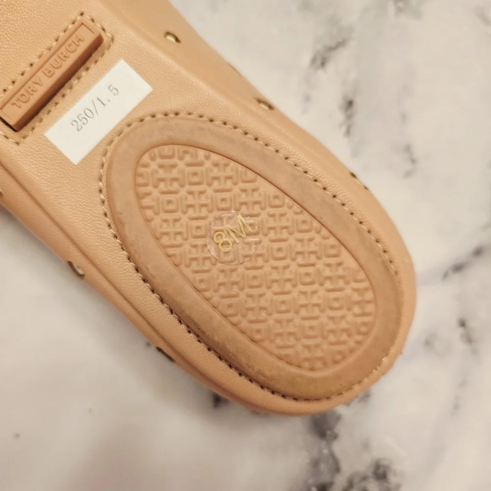 HTF Tory Burch Minnie Heart Cut-Out Ballet Flat Pink Moon Cream LIMITED EDITION