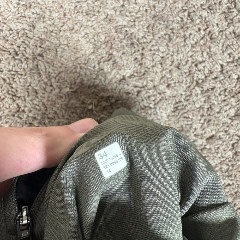 Lululemon Commission Slim-Fit Pant Warpstreme Sage Grey Green LM5AQHS Mens 34