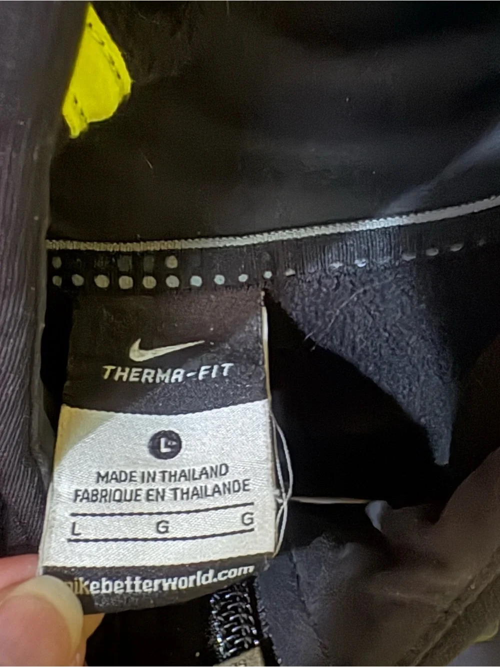 Nike Black Hoodie with Neon Yellow Swoosh